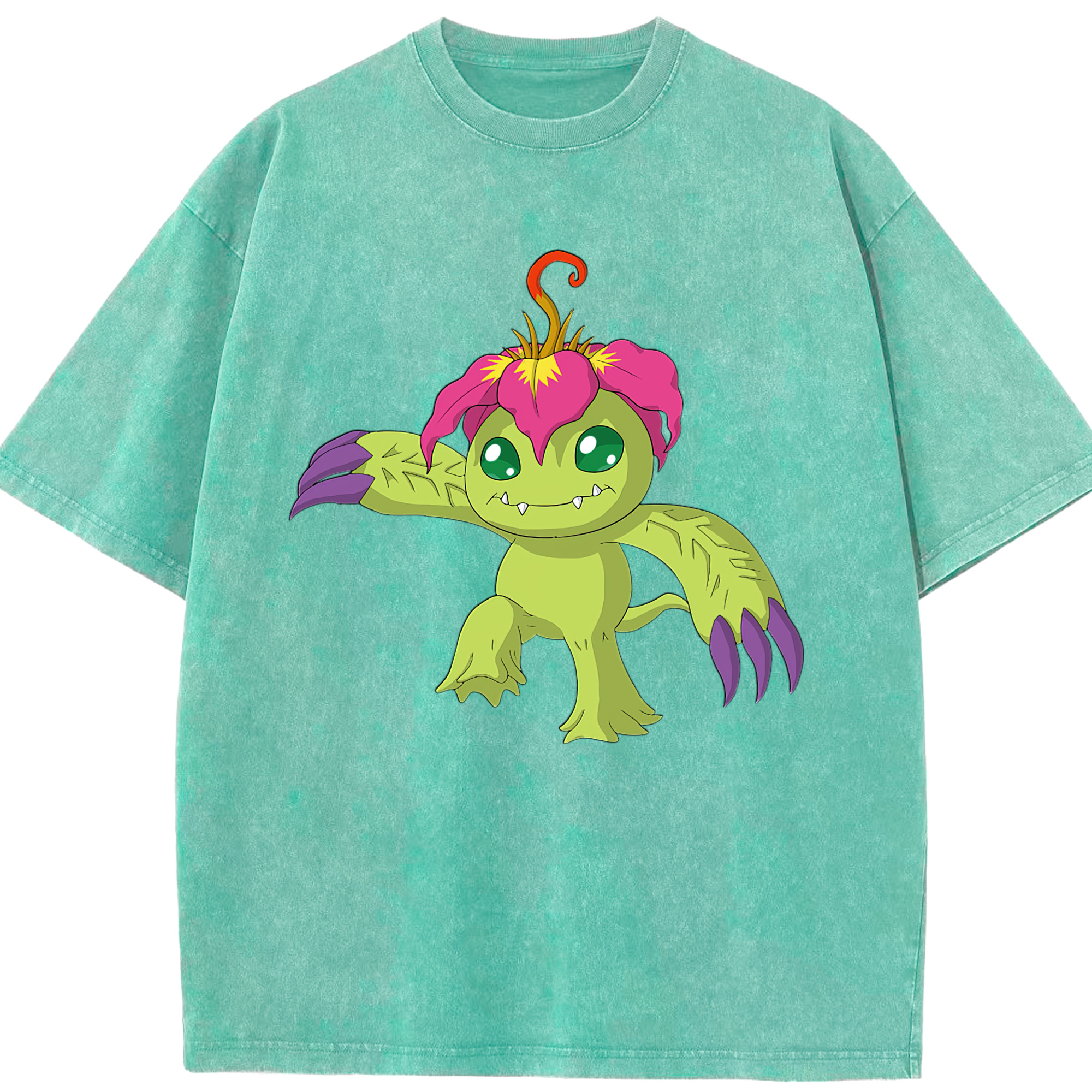 （画像用） Digimon デジタルモンスター/デジモン 綿100% ヴィンテージ風 半袖Tシャツ（フロントプリント）